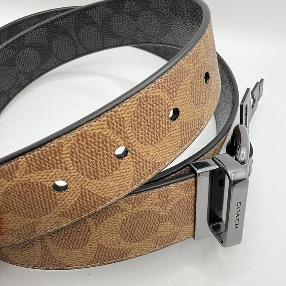 Coach CY922 Roller Buckle Cut To Size Reversible Belt 38 mm - Picture 4 of 8